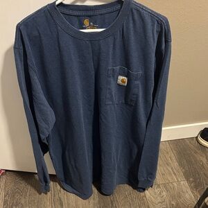 Carhartt Men's Navy Long Sleeve Tee